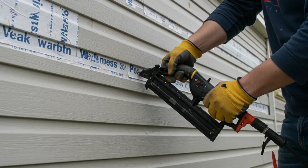 siding nail spacing