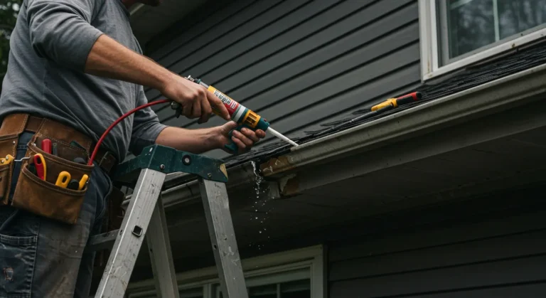 how to repair gutter leaks